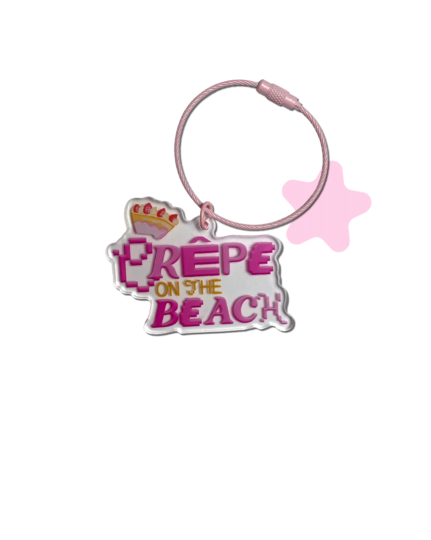 Porte-clés crêpe 「on the phone」