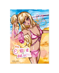 Print crêpe on the beach | avec et sans effet