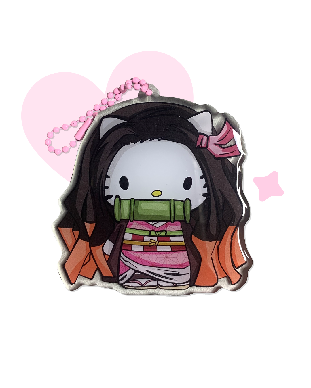 Porte-clés Pink demon kitty