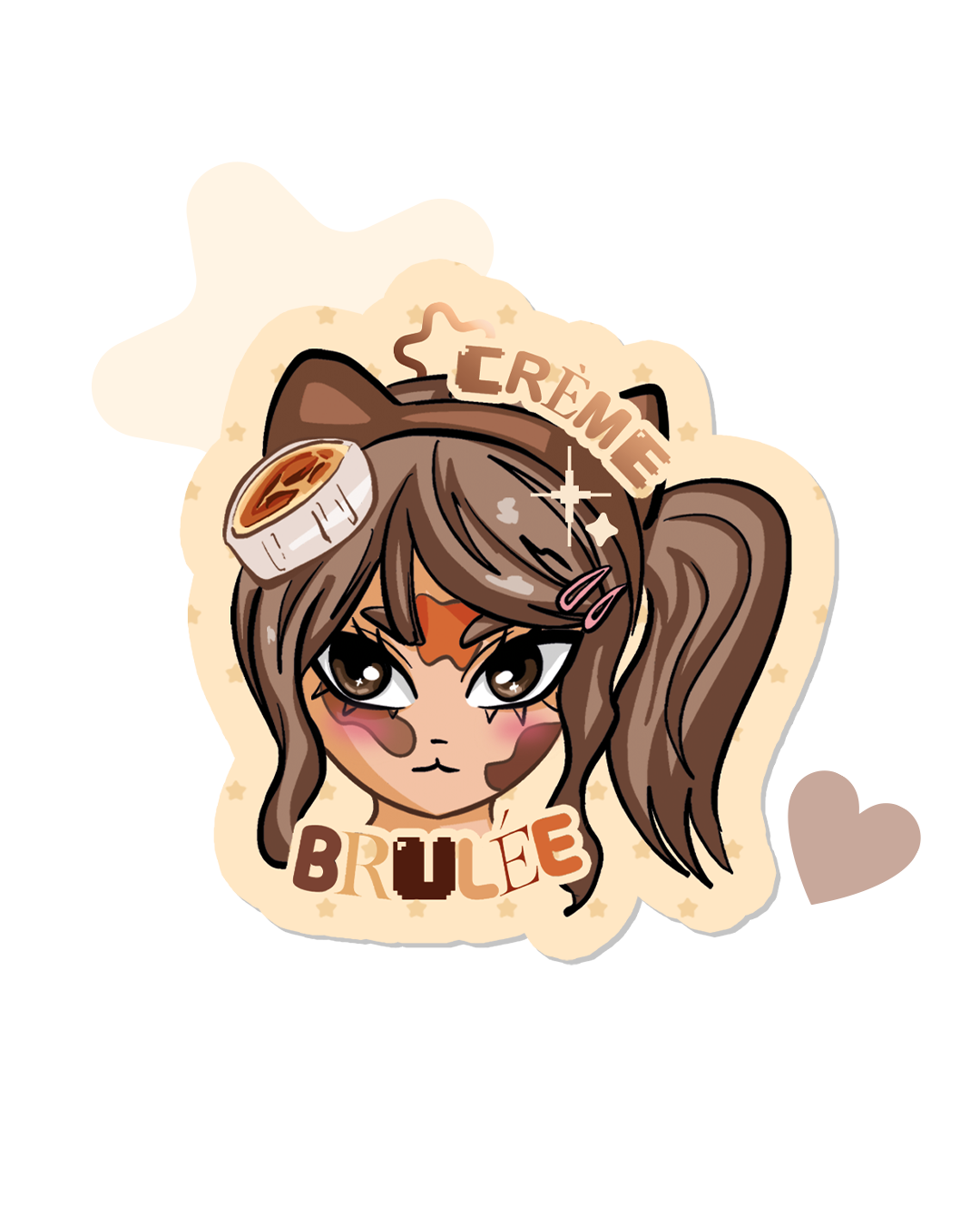 Sticker XL < Crème brulée >