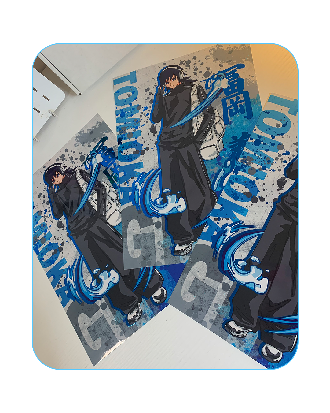 Mizu print A4 | Relief bleu