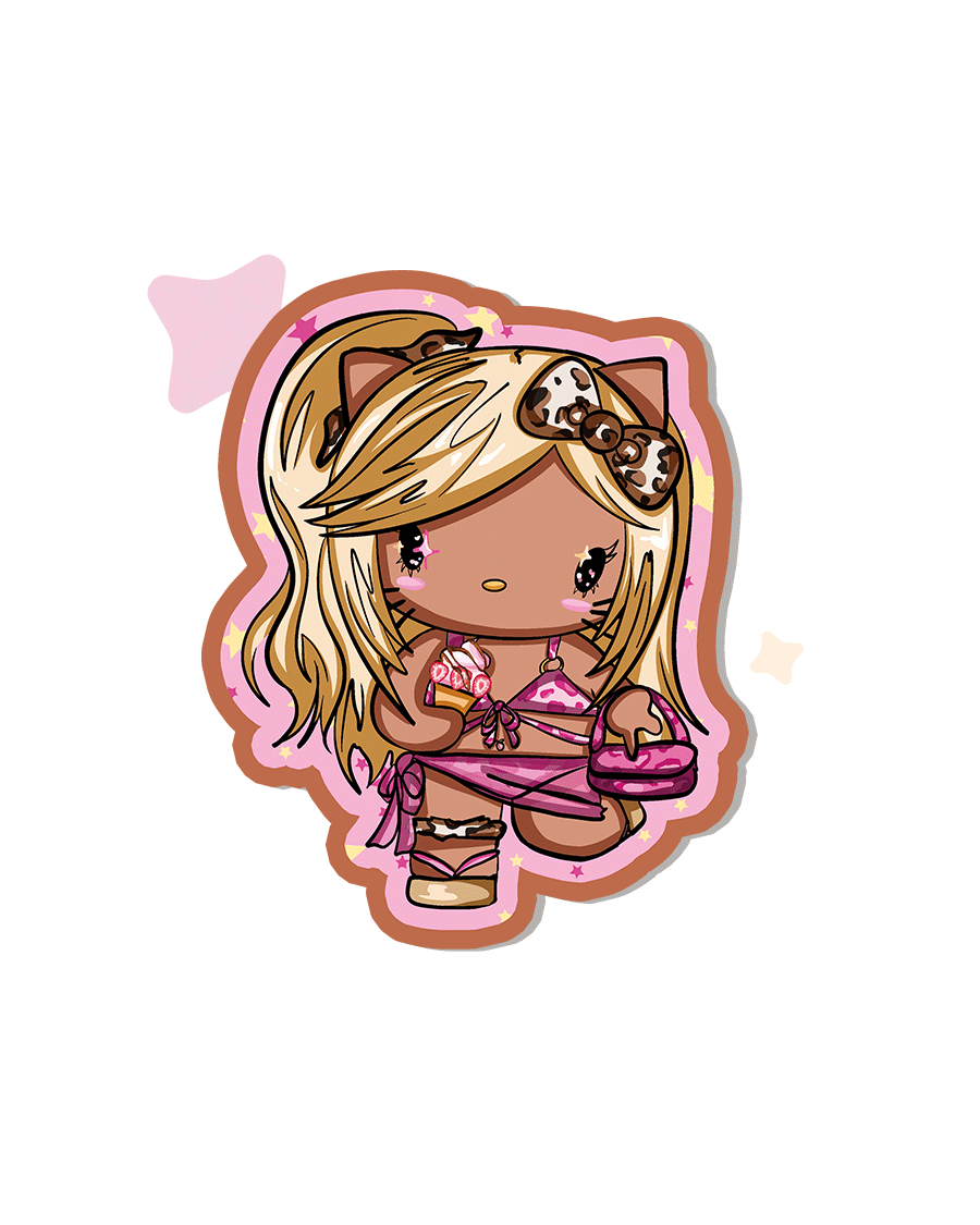 sticker Crêpe kitty