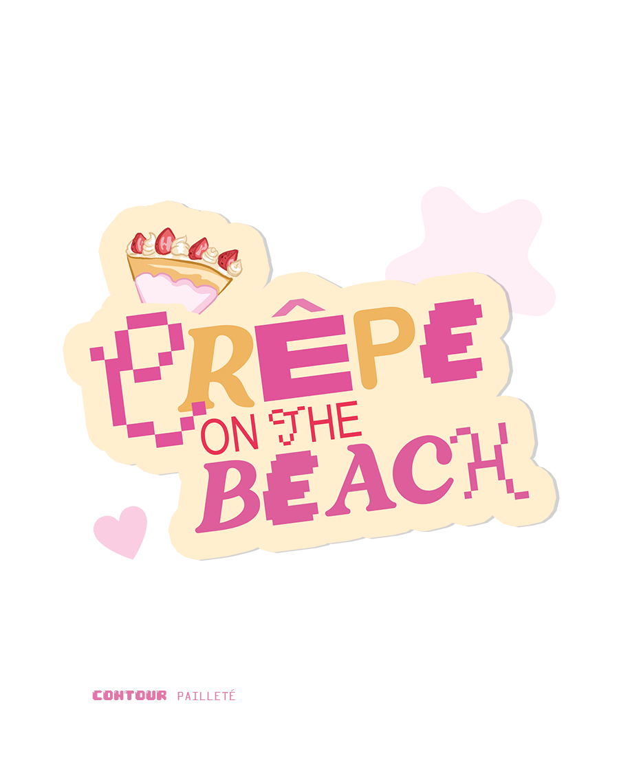 Sticker crêpe < on the beach >