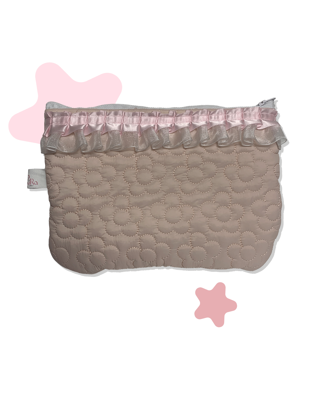 Pochette à zip matelassée