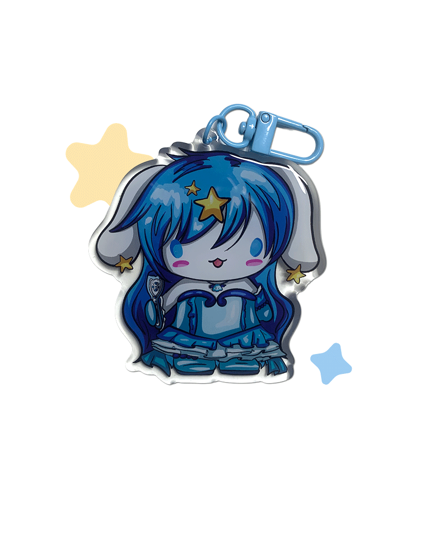 Porte-clés blue ♪ ₊˚ ningyo ♫⋆｡