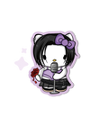 sticker broken rose kitty