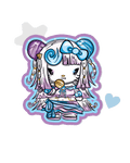sticker méduse kitty