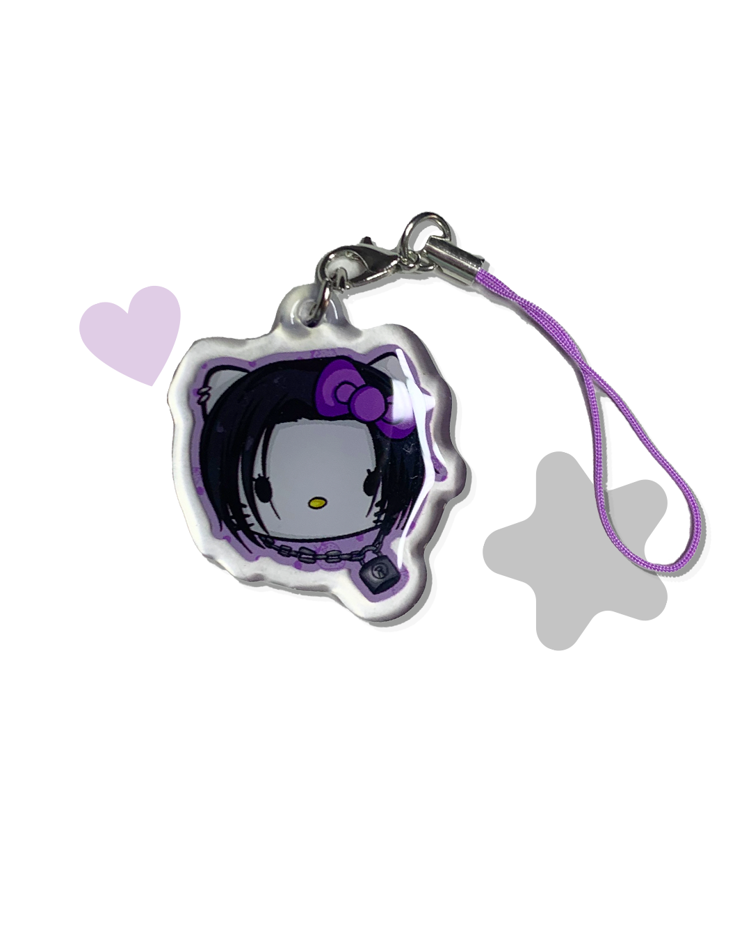 mini phone charm broken rose