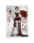 Broken rose print A4 | effets Gold & Rouge [defaut]