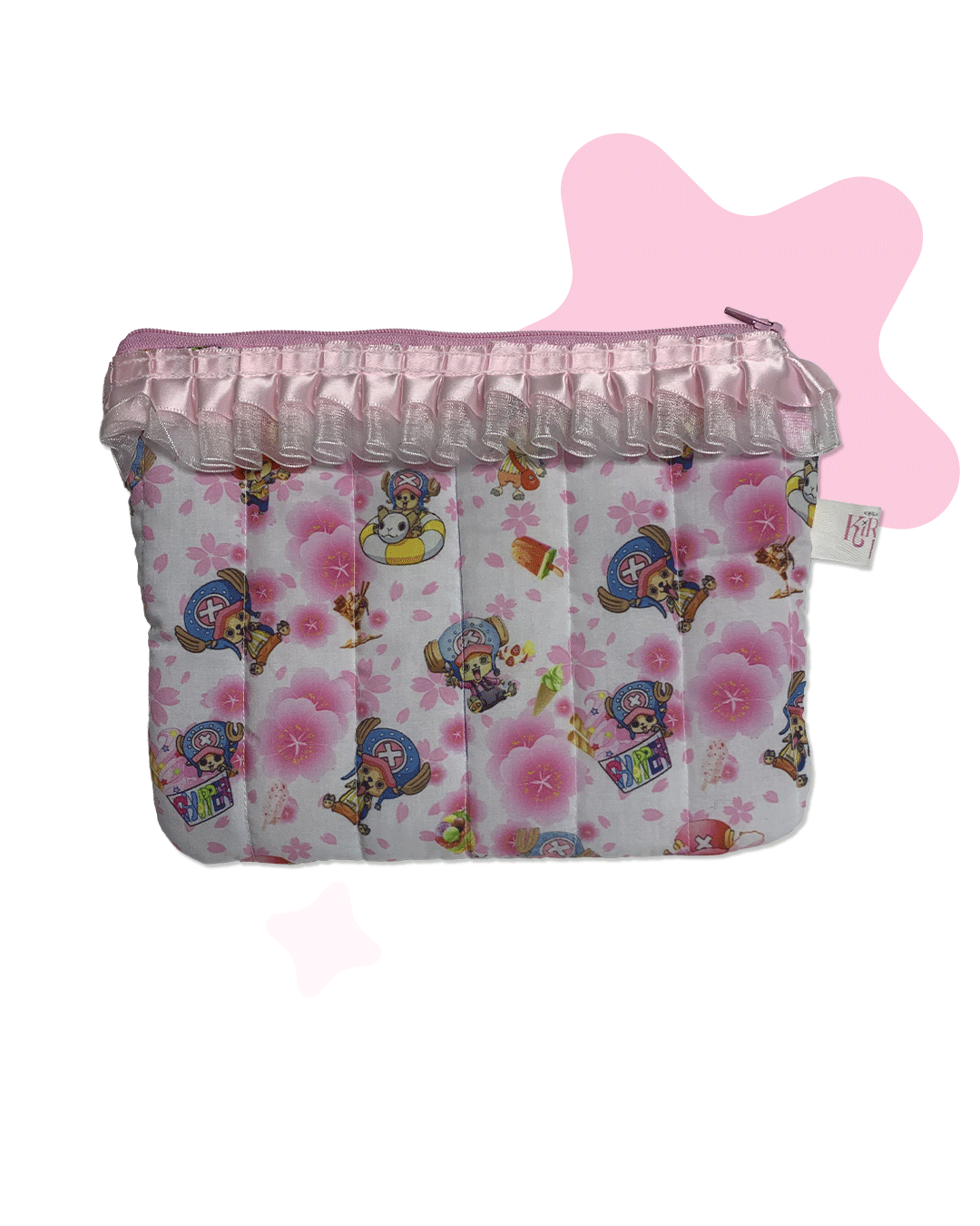 Pochette à zip matelassée