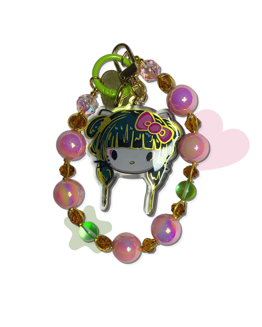 Phone charm effet doré apothicaire